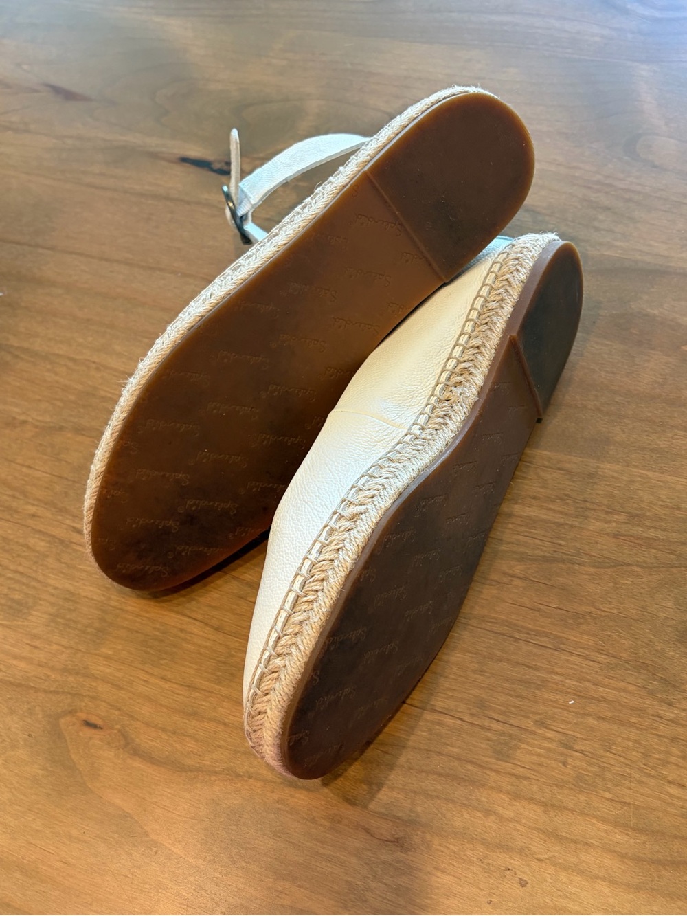 Splendid Ace White Leather Espadrille Ankle-Strap Flats Women’s 10 - Picture 7 of 8